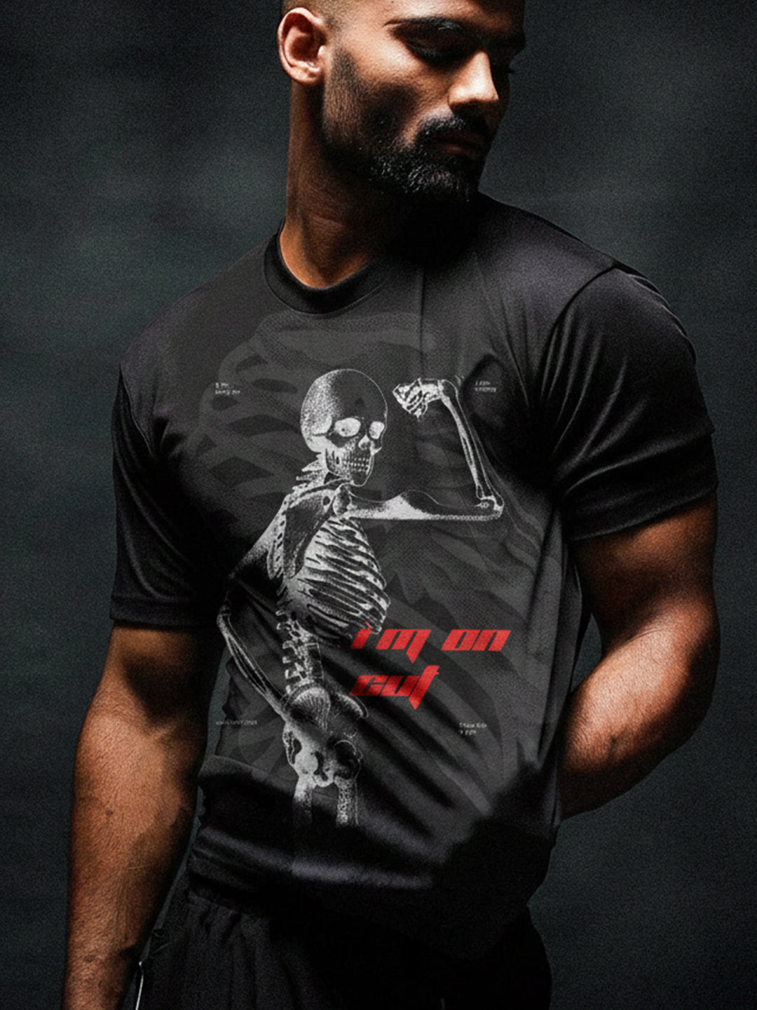 Men's Half Sleeve Graphic Gym T-shirt