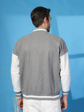 Men Oversized Winter Wear Varsity Jacket with Ribbed Cuffs