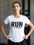 Women Round Neck Dry Fit Gym Sports T-Shirt White