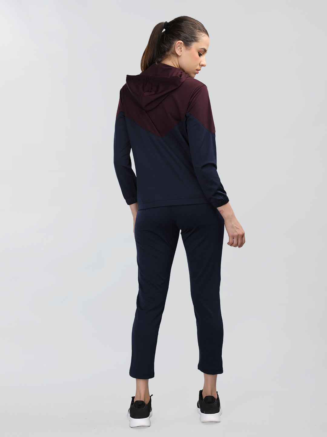 CHKOKKO Women Sports Zipper Running Winter Windcheater Track Suit Set