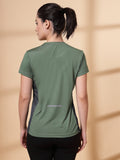 Women's Round Neck Active Wear Sports T-Shirt | CHKOKKO