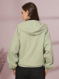 Women Winter Sports Oversized Windcheater Hooded Jacket