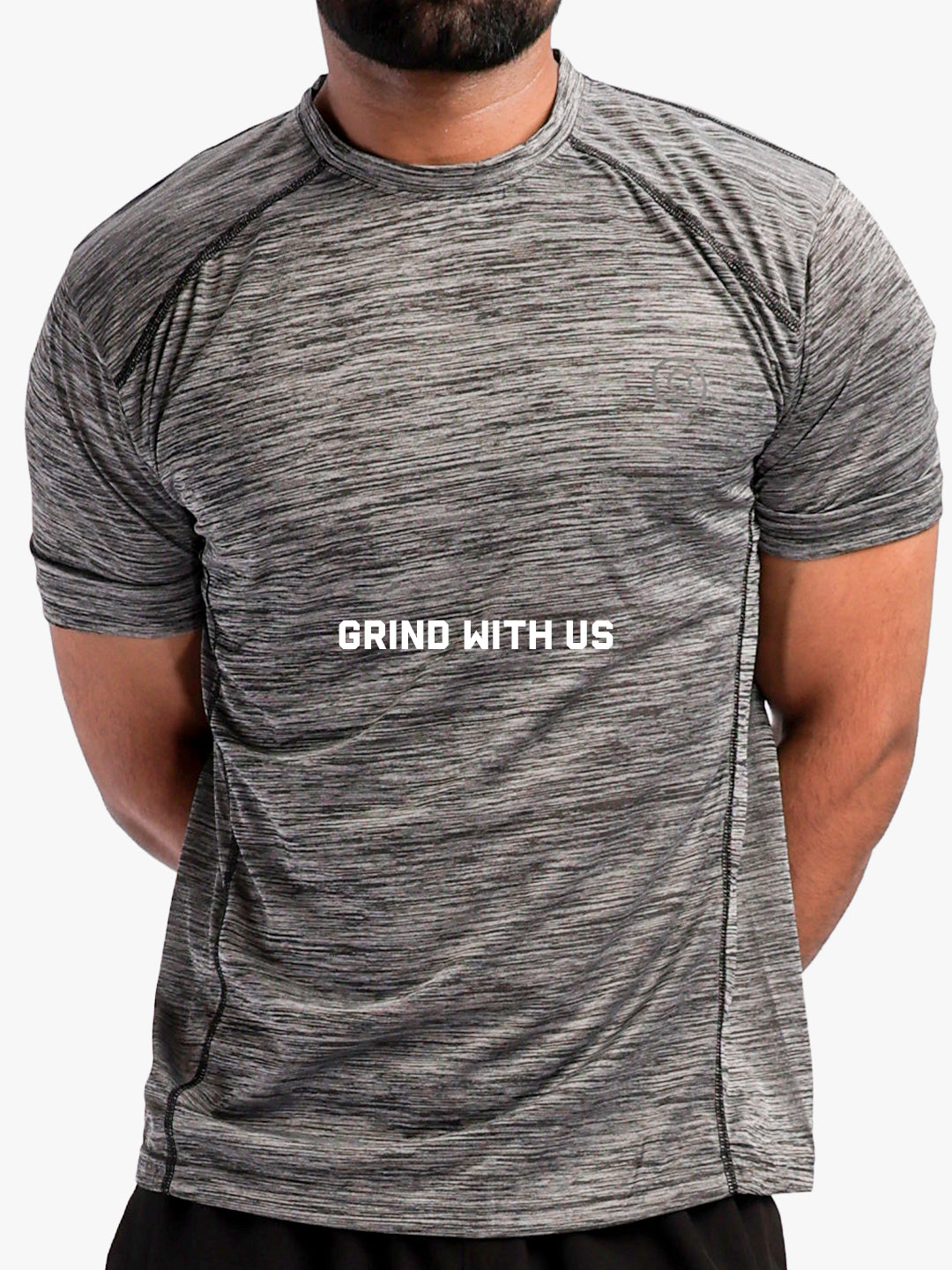 Men's Half Sleeves Gym Sports T-Shirt Grey