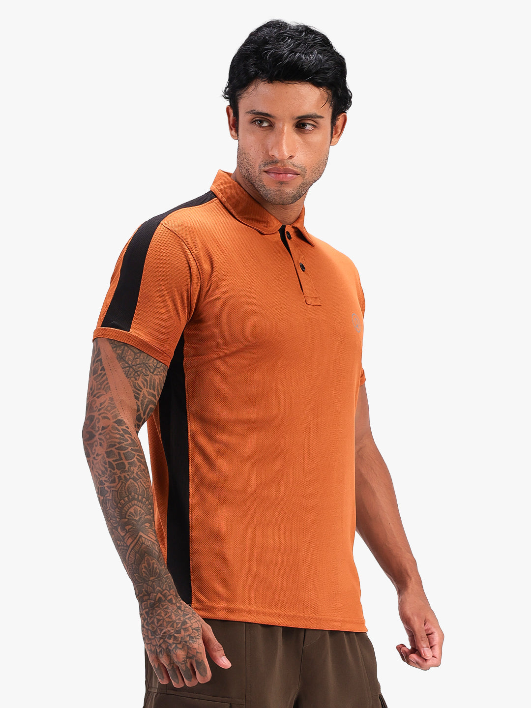 Men Regular Dry Fit Half Sleeve Polo T-Shirt Rust