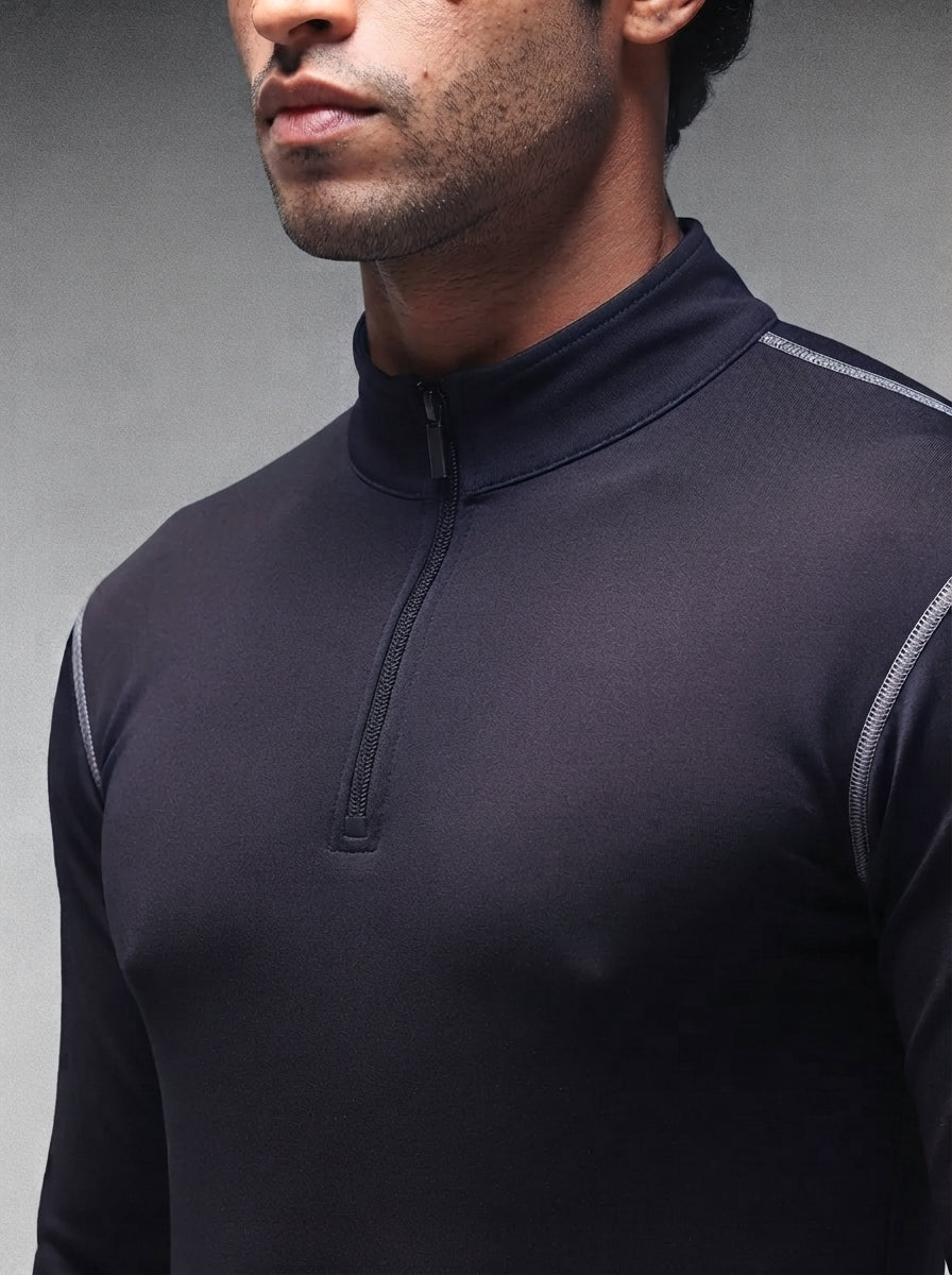Men’s Full Sleeves Performance Compression T-Shirt for Gym Navy