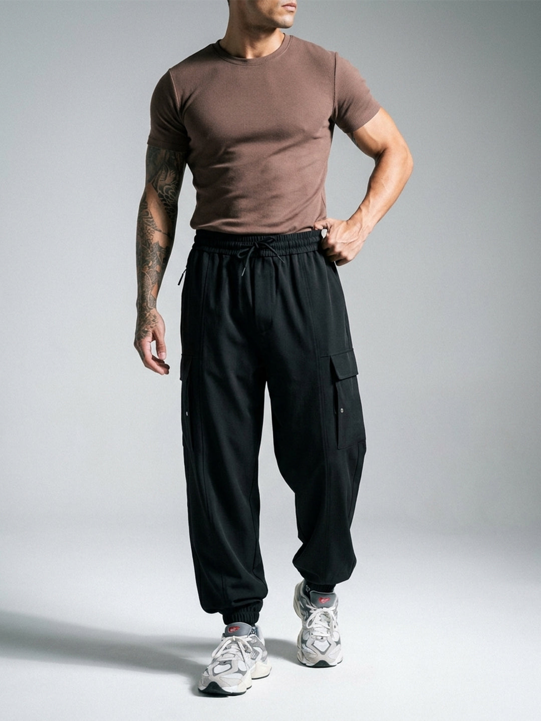 Men’s Black Relaxed Fit Sports Trackpant