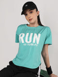 Women Round Neck Dry Fit Gym Sports T-Shirt