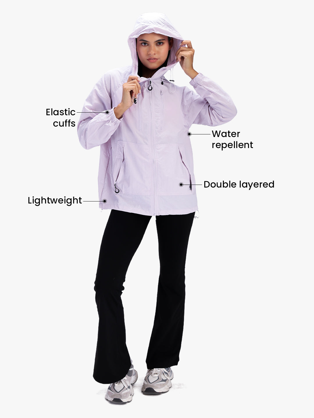 Women’s Lightweight Hooded Summer Jacket Purple