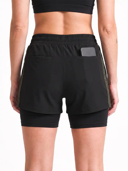 Women's Double Layered Running Shorts | CHKOKKO