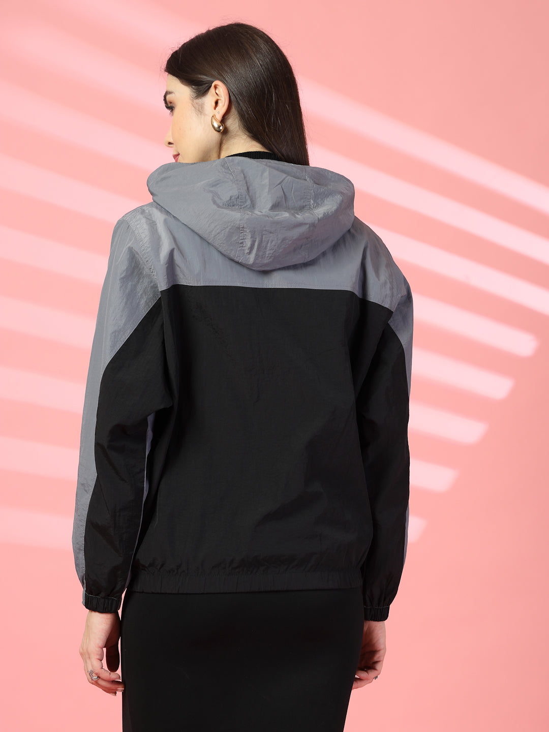 Women’s Lightweight UPF 50+ Sun Protection Summer Jacket Grey Black