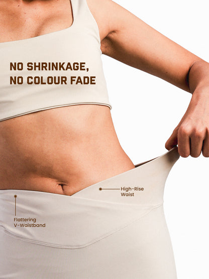 Women’s Crossover Flared Pants Cream