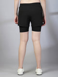 Women's Double Layered Running Shorts | CHKOKKO