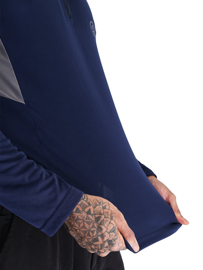 Men’s Full Sleeve Half Zip Sports T-Shirt