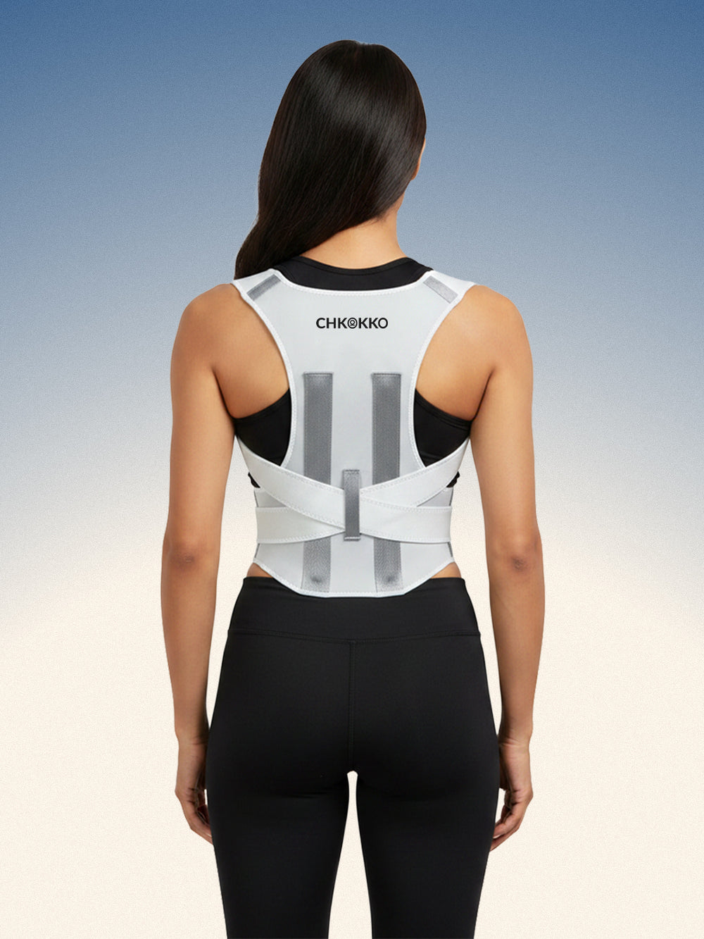 CHKOKKO Posture Corrector Belt for Men &amp; Women | Adjustable Upper Back &amp; Spine Support Brace