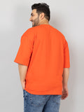 Men Plus Size Printed Oversized Half Sleeves T-Shirt