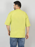 Men Plus Size Printed Oversized Half Sleeves T-Shirt