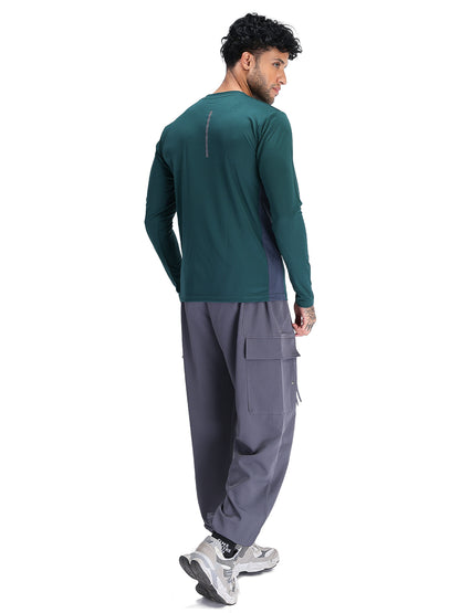Men's Regular Dry Fit Gym Sports T-Shirt Dark Green