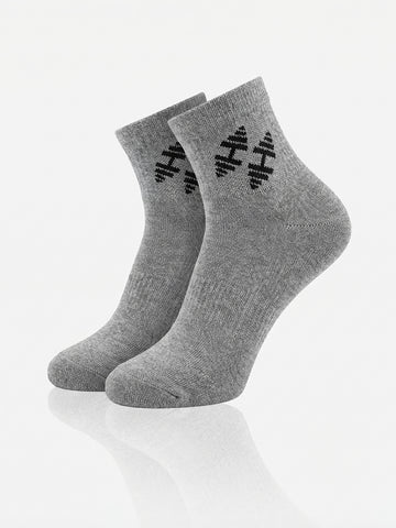 CHKOKKO Unisex Grey Ankle Socks – Soft Cotton Comfort