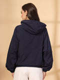 Women Winter Sports Oversized Windcheater Hooded Jacket