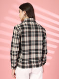 Women Winter Wear Check Shacket | CHKOKKO