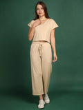 Women Beige Casual Summer Co-ord Set