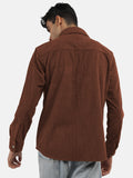 Men Winter Wear Solid Corduroy Casual Shacket