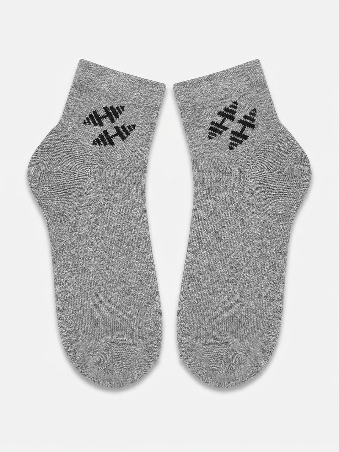 CHKOKKO Unisex Grey Ankle Socks – Soft Cotton Comfort