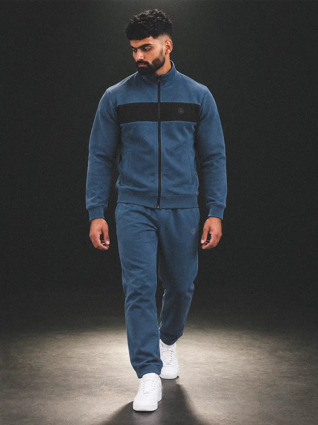 Indigo Black Heavy Fleece Winter Tracksuit Men