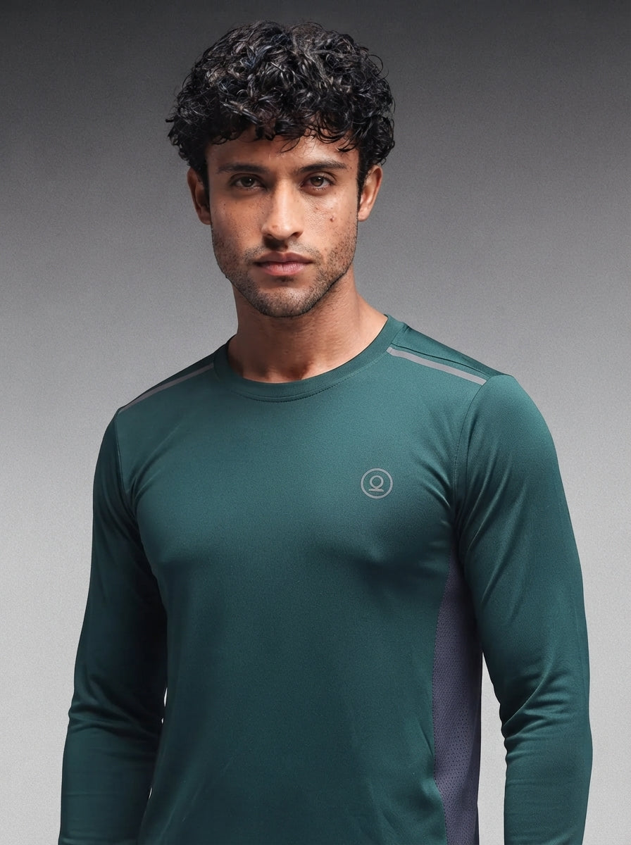 Men's Regular Dry Fit Gym Sports T-Shirt Dark Green