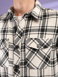 Men Winter Wear Check Shacket