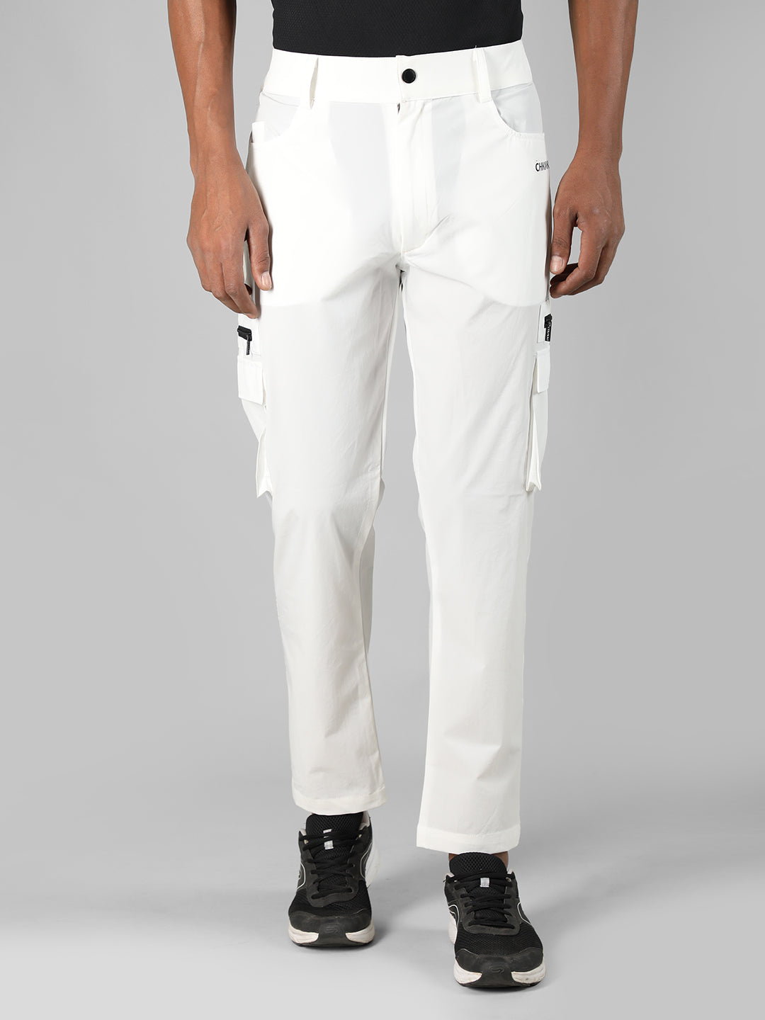 Men White Everyday Active Cargo Trouser