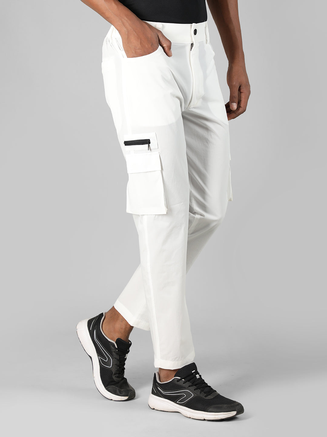 Men's White Active Trouser