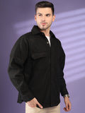 Men Winter Wear Spread Collar Shacket | CHKOKKO