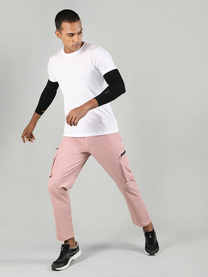 Men Dark Peach Everyday Active Cargo Trouser