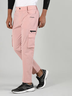 Men Dark Peach Everyday Active Cargo Trouser