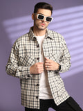 Men Winter Wear Check Shacket | CHKOKKO