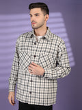 Men Winter Wear Check Shacket | CHKOKKO