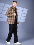 Men Winter Wear Check Shacket