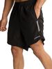Men Running Sports Shorts Black Sliver