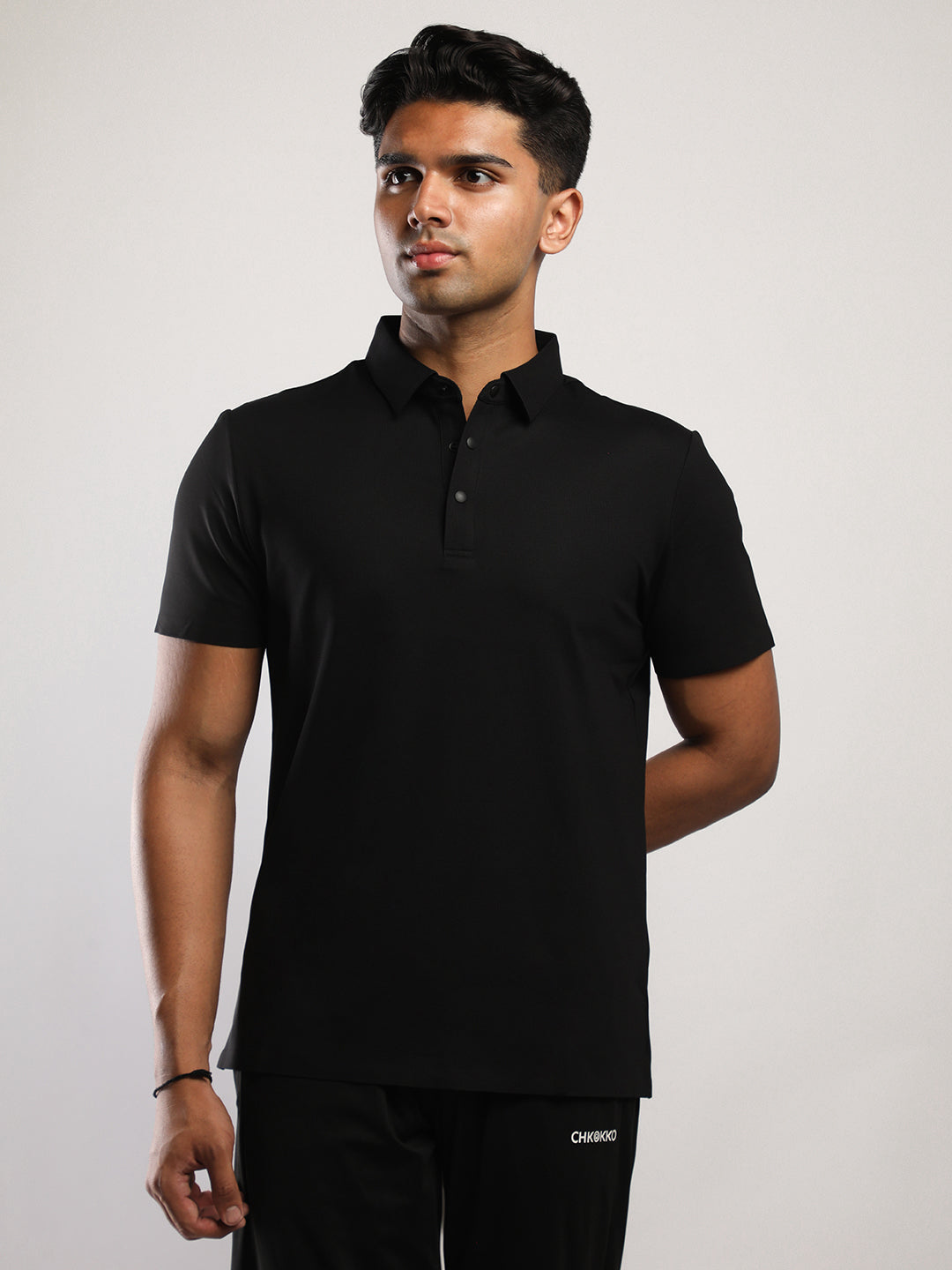 Men’s Black Premium Polo Sports T-Shirt