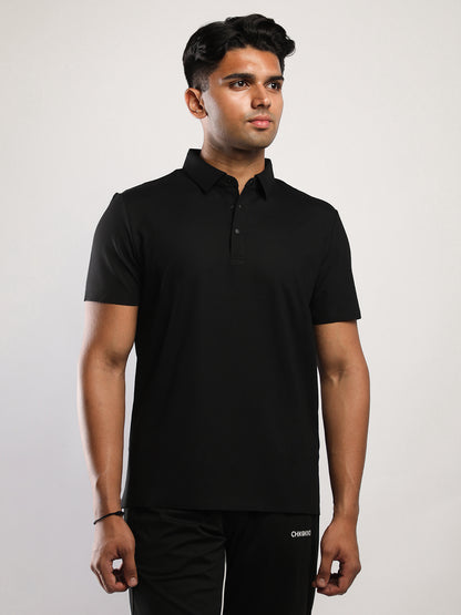 Men’s Black Premium Polo Sports T-Shirt