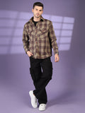 Men Winter Wear Check Shacket