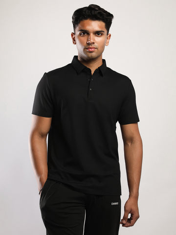 Men’s Black Premium Polo Sports T-Shirt