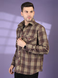 Men Winter Wear Check Shacket