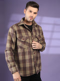 Men Winter Wear Check Shacket