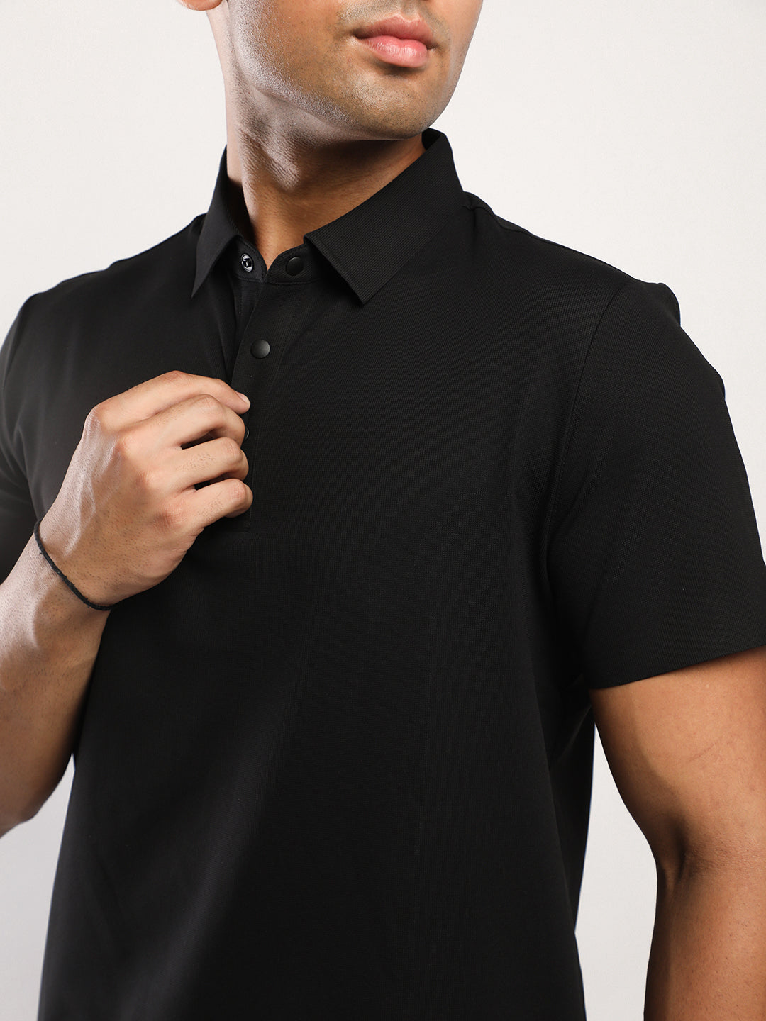 Men’s Black Premium Polo Sports T-Shirt