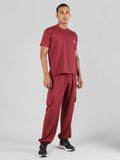 Men's Earth Red Baggy Co-Ord Set