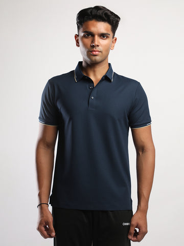 Men’s Navy Premium Polo Sports T-Shirt