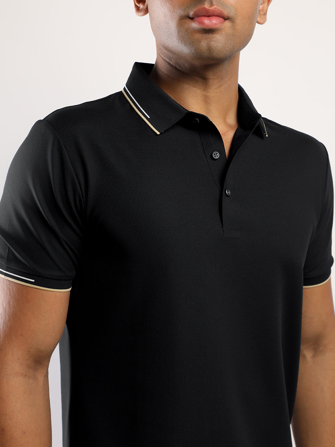 Men’s Black Premium Polo Sports T-Shirt