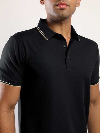 Men’s Black Premium Polo Sports T-Shirt